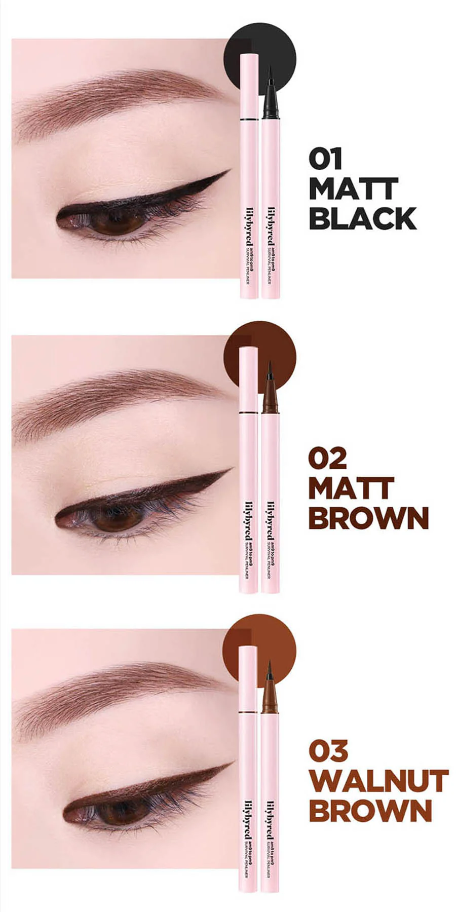 LILYBYRED #01 Matt Black - Am9 To Pm9 Pen Liner - Image 6
