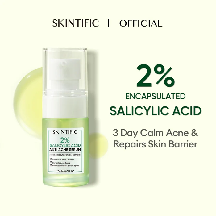 SKINTIFIC 2% Salicylic Acid Anti Acne Serum 20ml - Image 6