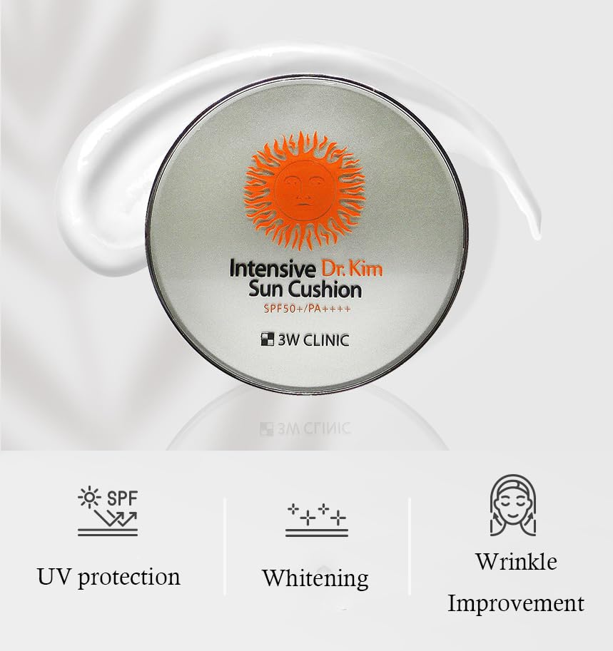 3W CLINIC Intensive Dr.Kim Sun Cushion SPF 50+ PA++++ - Image 2
