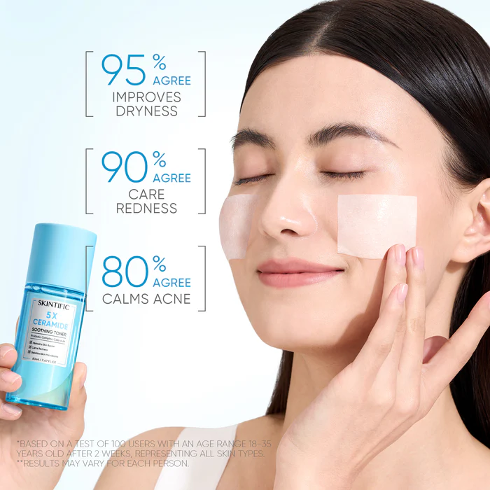 SKINTIFIC 5x Ceramide Soothing Toner 80ml - Image 5