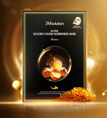 JM SOLUTION Active Golden Caviar Nourishing Mask Box - Image 2