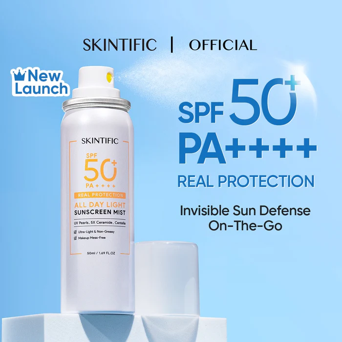 SKINTIFIC All Day Light Sunscreen Mist 120ml - Image 5