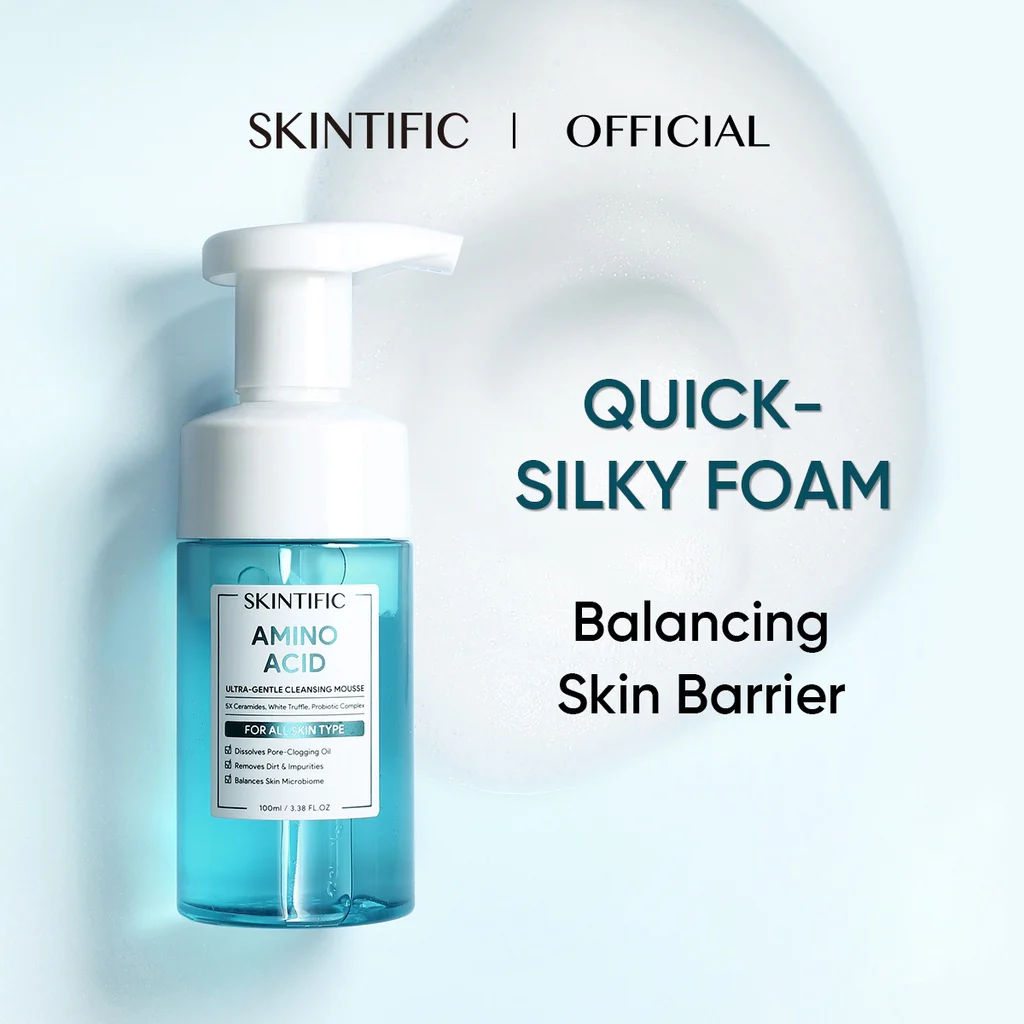 SKINTIFIC Amino Acid Ultra-Gentle Cleansing Mousse 100ml - Image 3