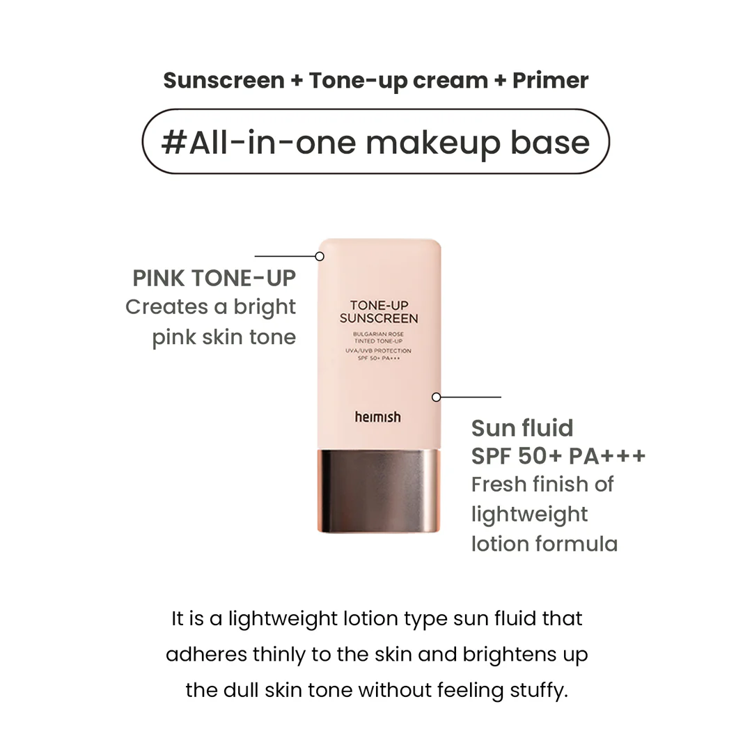 HEIMISH Bulgarian Rose Tinted Tone-up Sunscreen SPF50+ PA+++ - Image 4