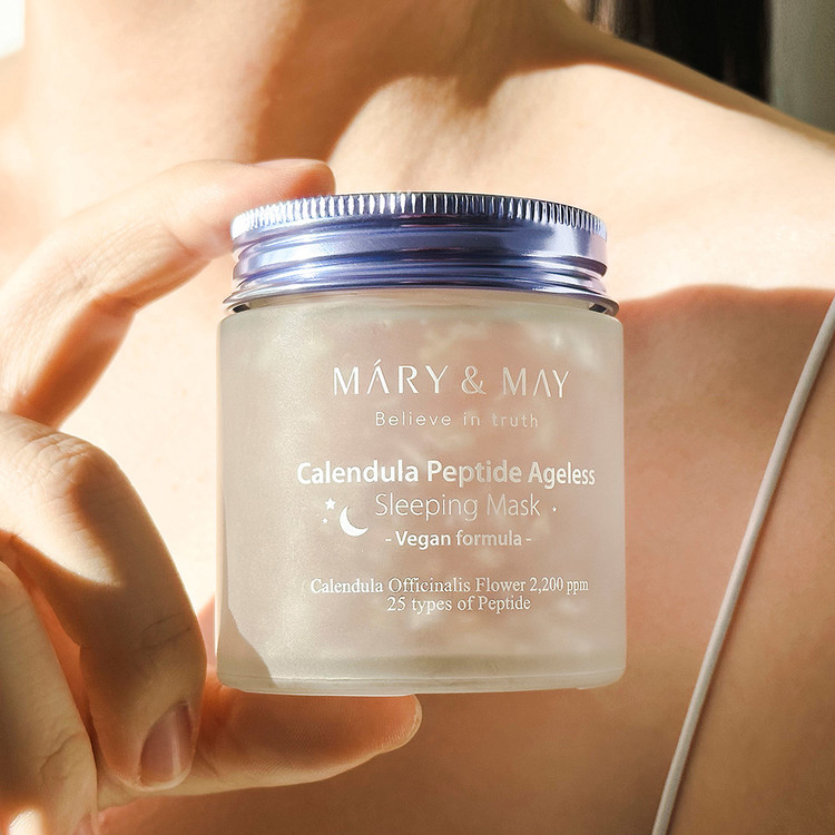 MARY & MAY Calendula Peptide Ageless Sleeping Mask 110g - Image 4