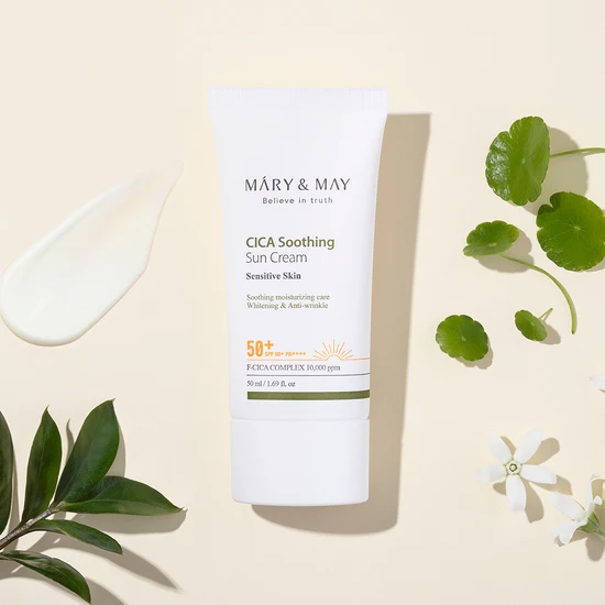 MARY & MAY Cica Soothing Sun Cream Spf50+ Pa++++ 50ml - Image 6