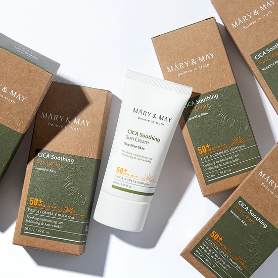 MARY & MAY Cica Soothing Sun Cream Spf50+ Pa++++ 50ml - Image 4