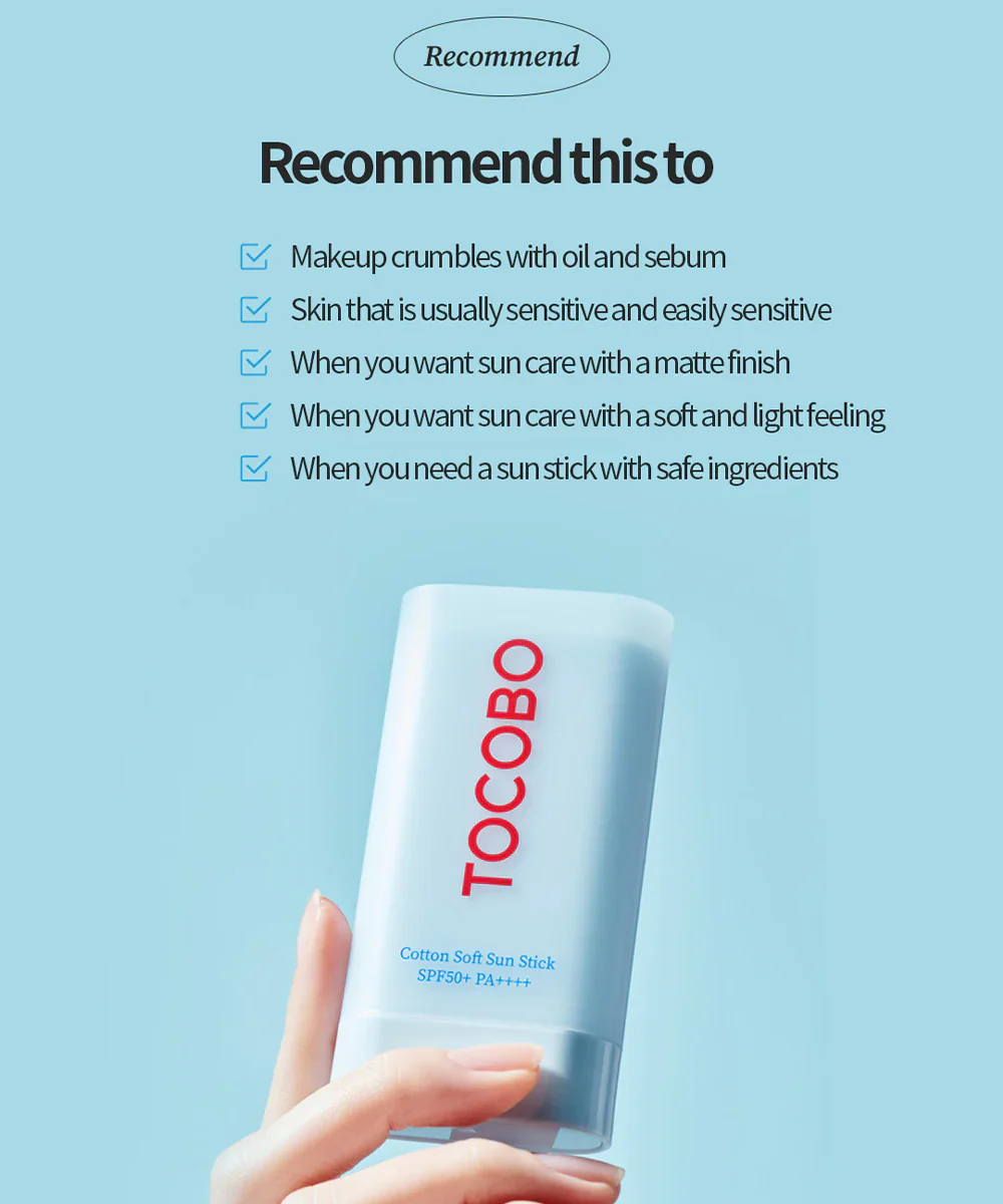 TOCOBO Cotton Soft Sun Stick Spf 50+ PA++++ 19g - Image 2