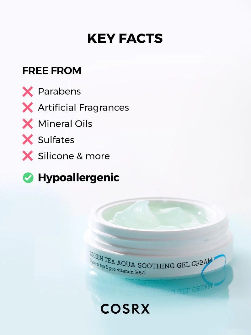 COSRX Green tea Aqua Soothing Gel Cream 50ml - Image 6