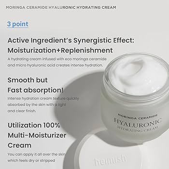 HEIMISH Moringa Ceramide Hyaluronic Hydrating Cream 50ml - Image 2