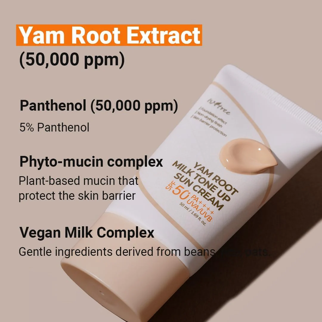 ISNTREE Yam Root Milk Tone Up Sun Cream 50ml - Image 3