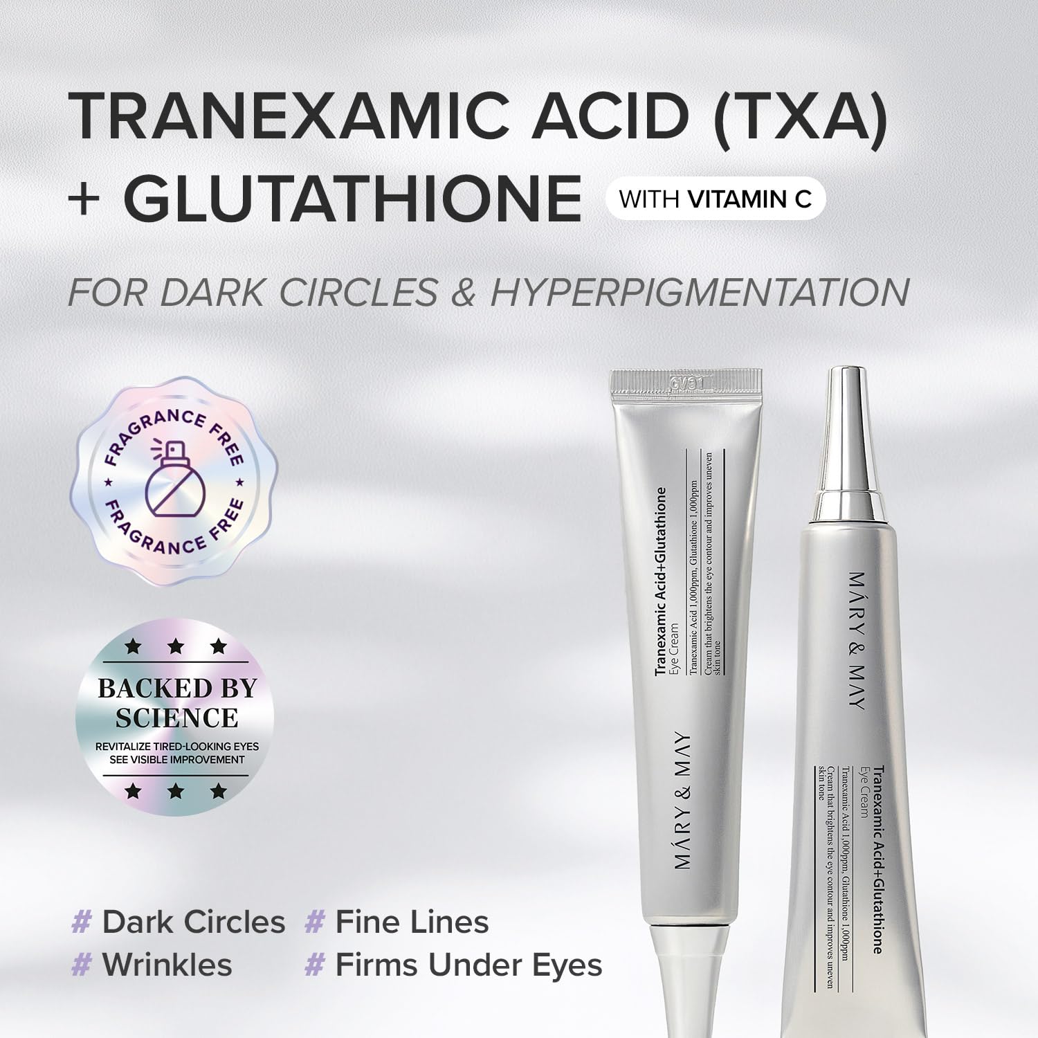 MARY & MAY Tranexamic Acid+ Glutathion Eye Cream 30ml - Image 2