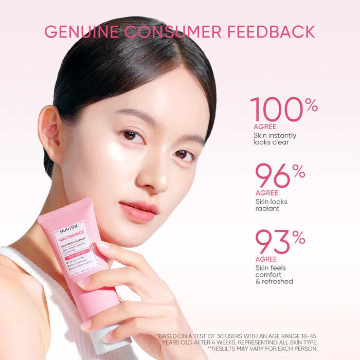 SKINTIFIC Niacinamide Brightening Cleanser 80ml - Image 3
