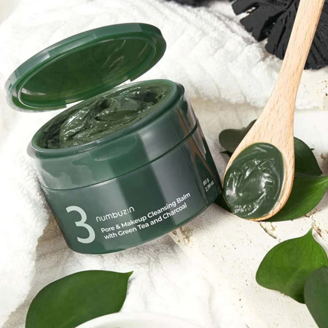 NUMBUZIN No.3 Pore & Makeup Cleansing Balm With Green Tea And Charcoal 85g - Image 4