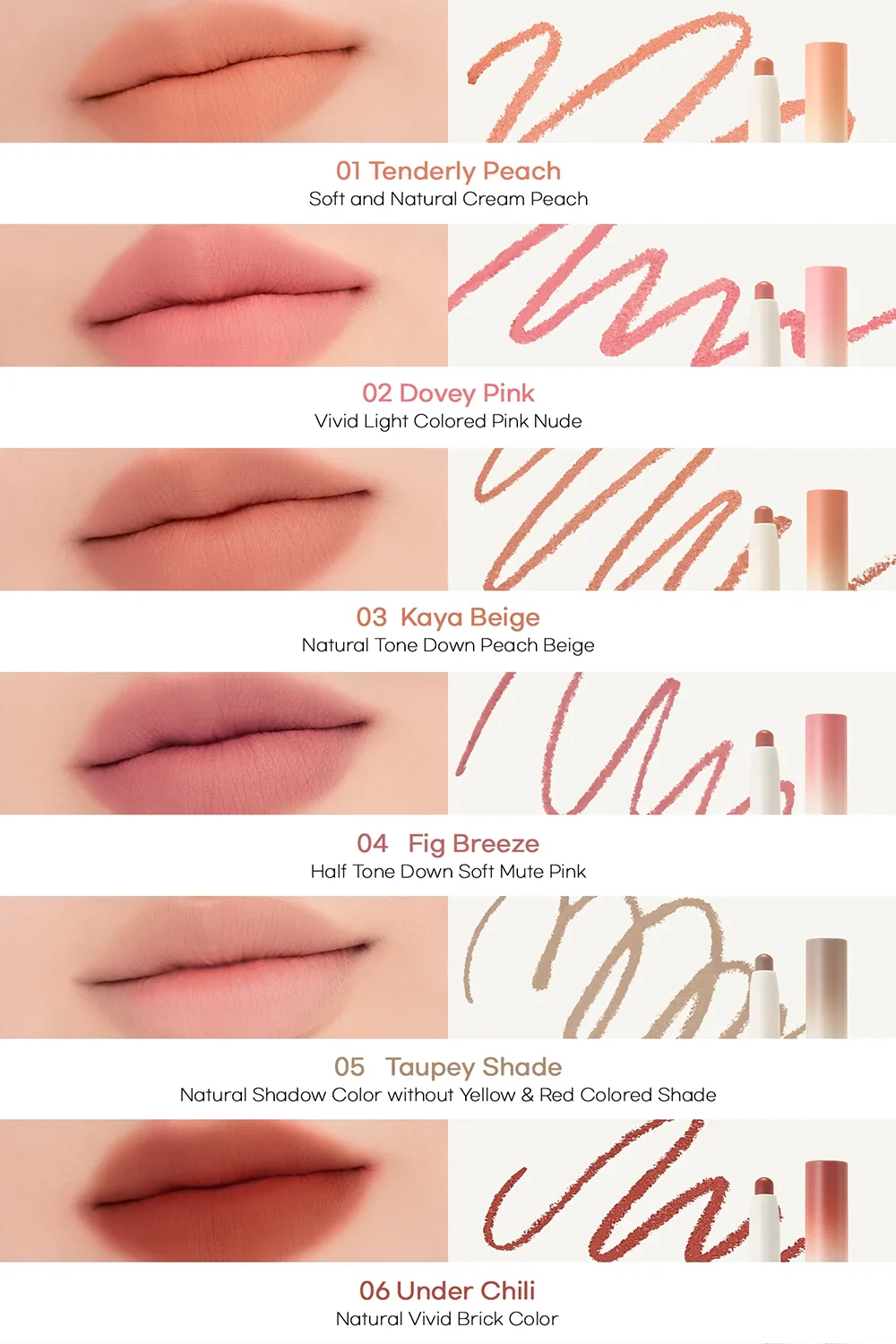 Rom&nd Lip Mate Pencil #06 Under Chili - Image 2