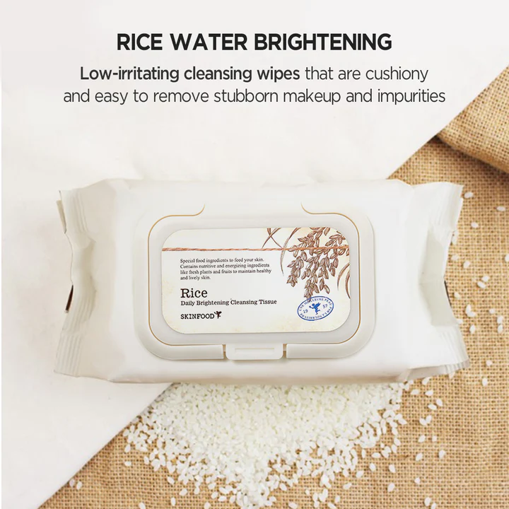 SKINFOOD Rice Daily Brightening Cleansing Tissue - Image 5