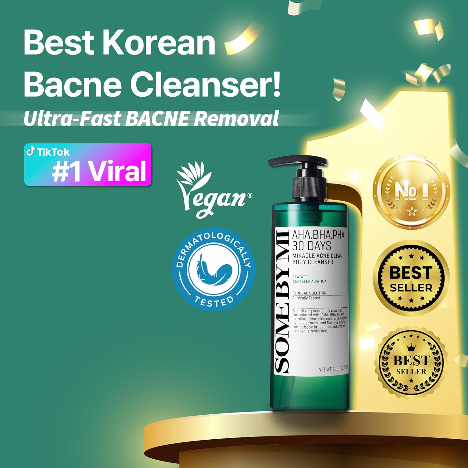 SOME BY MI AHA BHA PHA 30 Days Miracle Pimple Clear Body Cleanser 400g - Image 2