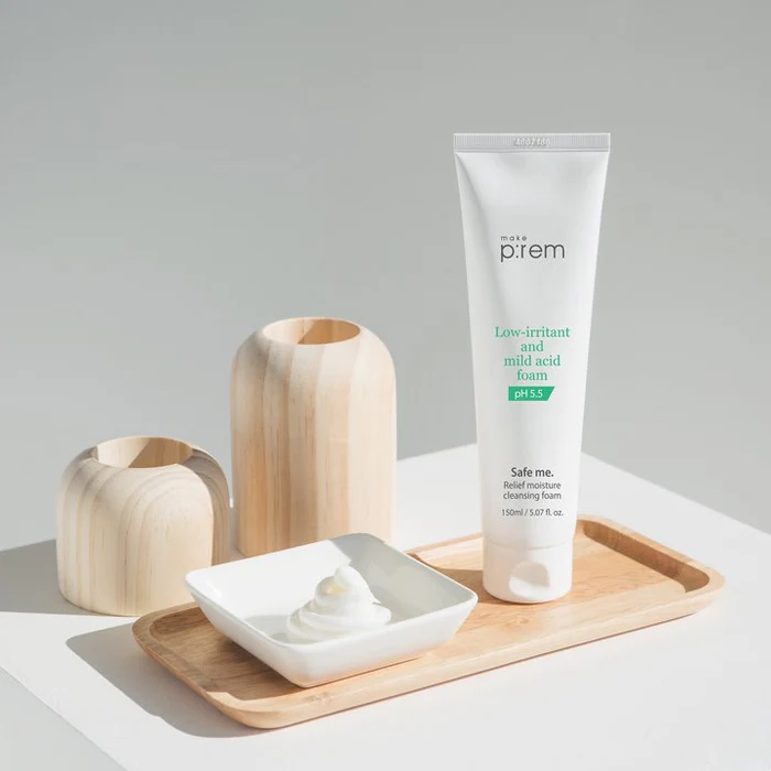 MAKE P:REM Safe Me. Relief Moisture Cleansing Foam 250ml - Image 4