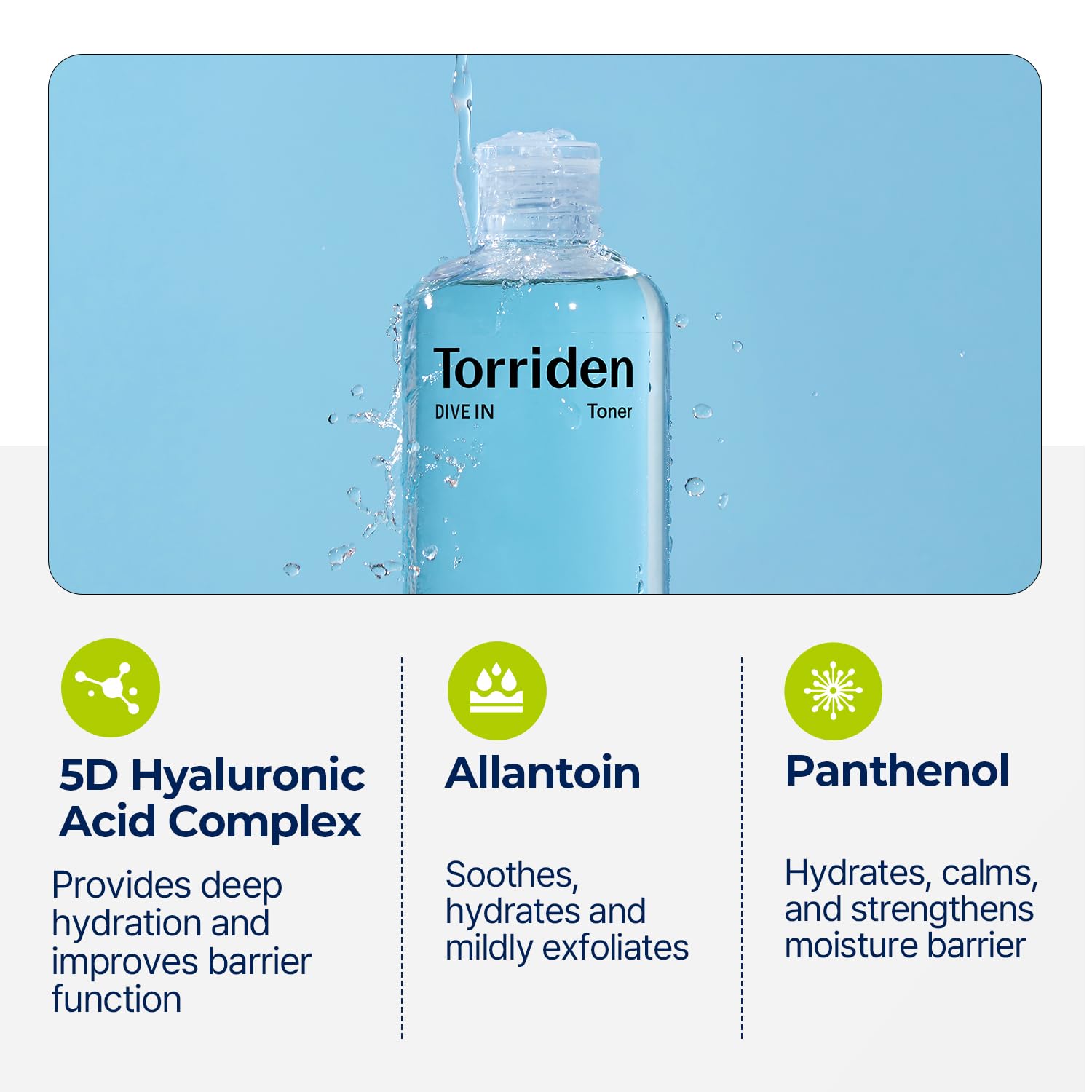 TORRIDEN Dive-In Low Molecule Hyaluronic Acid Toner 300ml - Image 4