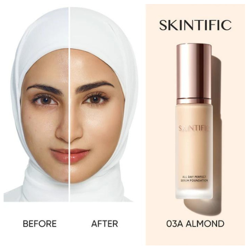 SKINTIFIC All Day Perfect Serum Foundation #03A Almond