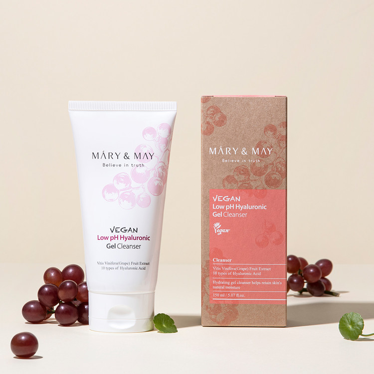 MARY & MAY Vegan Low Ph Hyaluronic Gel Cleanser 30ml - Image 9