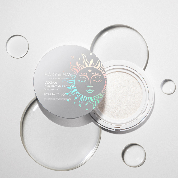 MARY & MAY Vegan Niacinamide Panthenol Sun Cushion Spf50+ Pa++++ 25g - Image 6