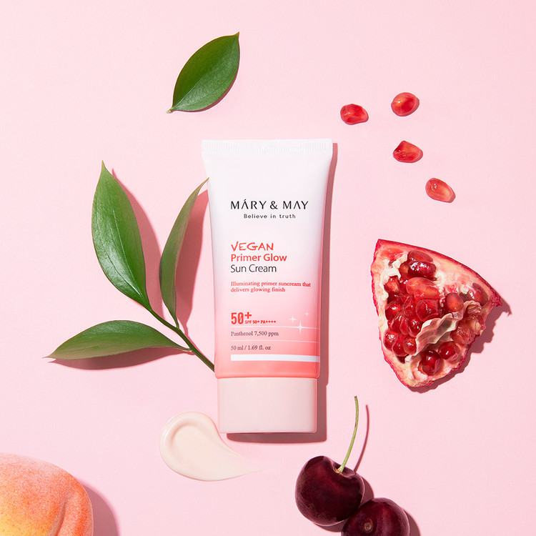 MARY & MAY Vegan Primer Glow Sun Cream Spf50+ Pa++++ 50ml - Image 11