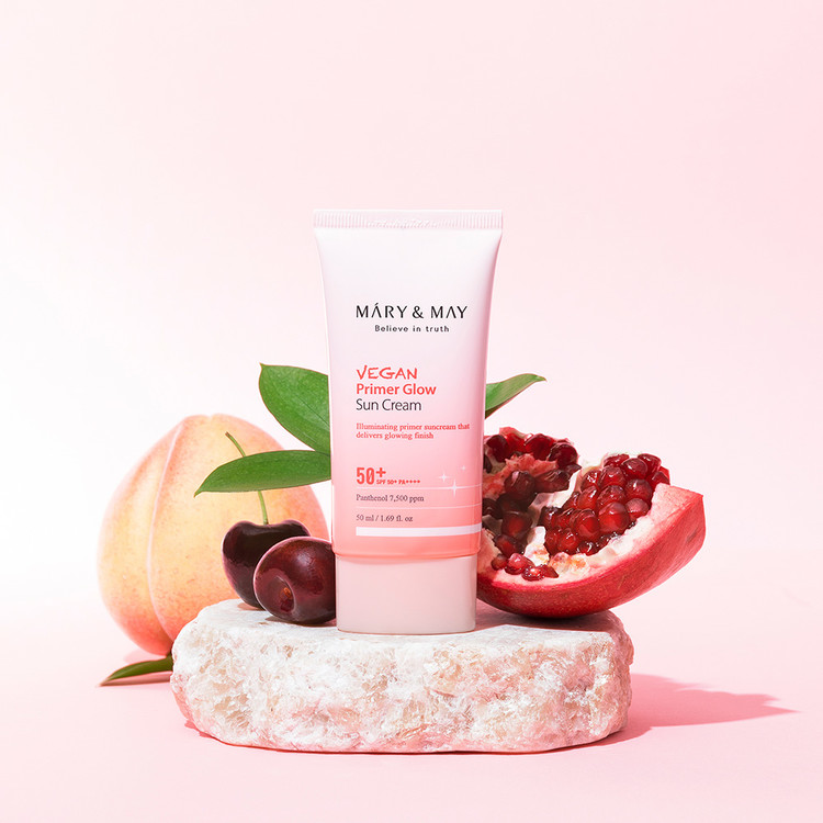 MARY & MAY Vegan Primer Glow Sun Cream Spf50+ Pa++++ 50ml - Image 9
