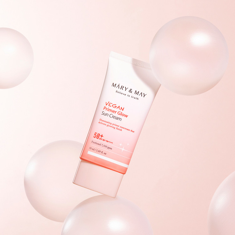 MARY & MAY Vegan Primer Glow Sun Cream Spf50+ Pa++++ 50ml - Image 8