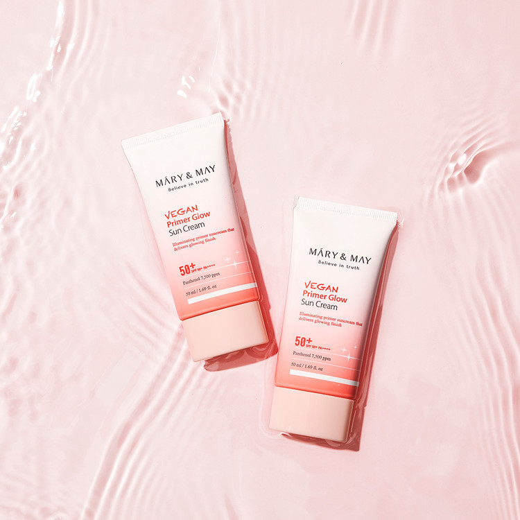 MARY & MAY Vegan Primer Glow Sun Cream Spf50+ Pa++++ 50ml - Image 7