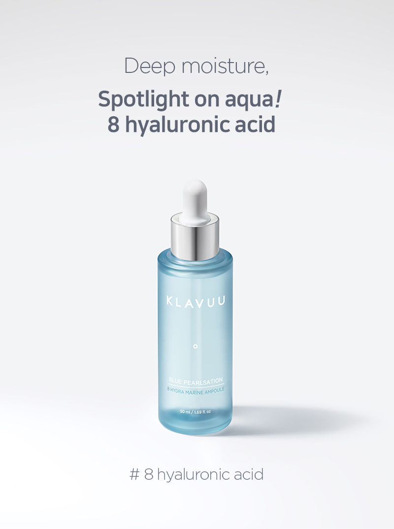 KLAVUU Blue Pearlsation 8 Hydra Marine Ampoule 50ml - Image 3
