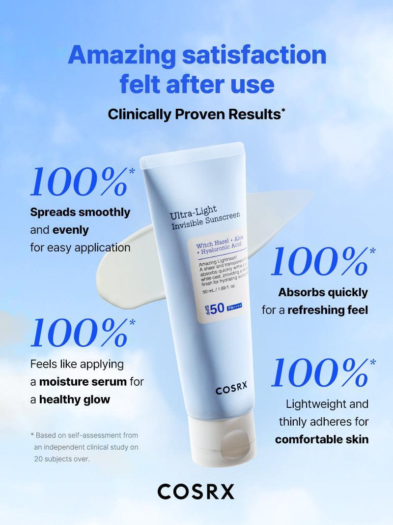 COSRX Ultra-Light Invisible Sunscreen SPF50 PA++++ 50ml - Image 6