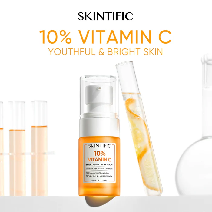 SKINTIFIC Potent Vitamin C Brightening Glow Serum 20ml - Image 8