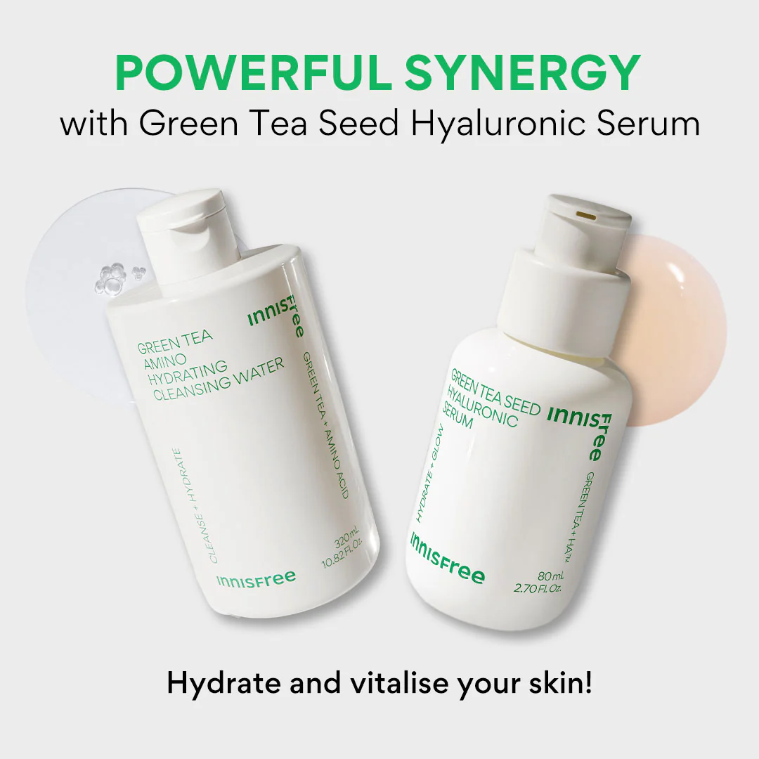 INNISFREE Green Tea Amino Hydrating Cleansing Water 320ml - Image 4