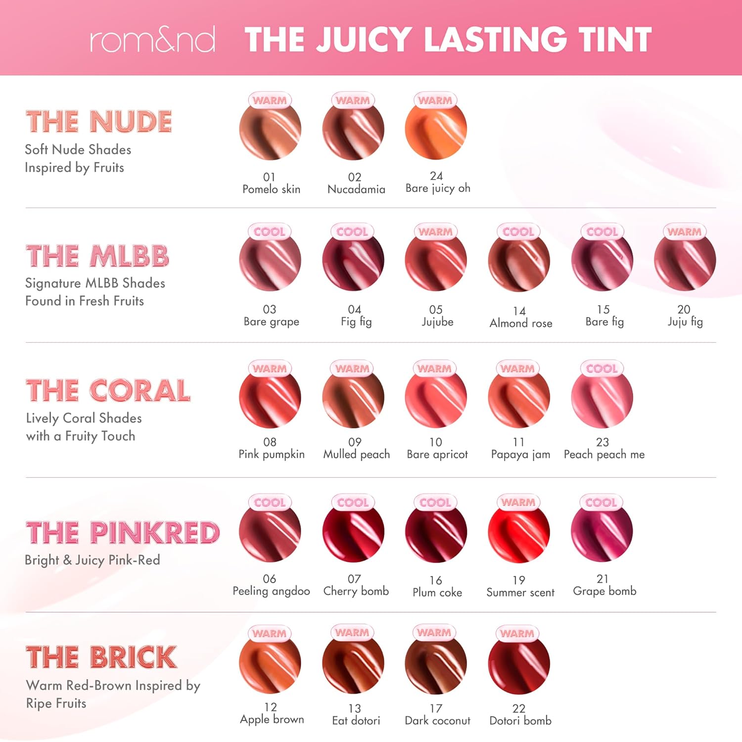 ROM&ND Juicy Lasting Tint #08 Pink Pumpkin - Image 6