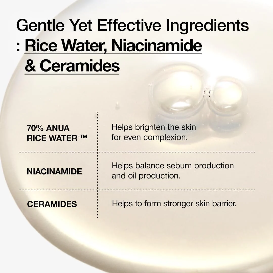 ANUA Rice 70 Glow Milky Toner 250ml - Image 5