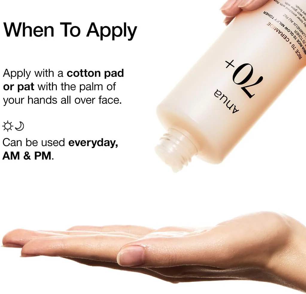 ANUA Rice 70 Glow Milky Toner 250ml - Image 2
