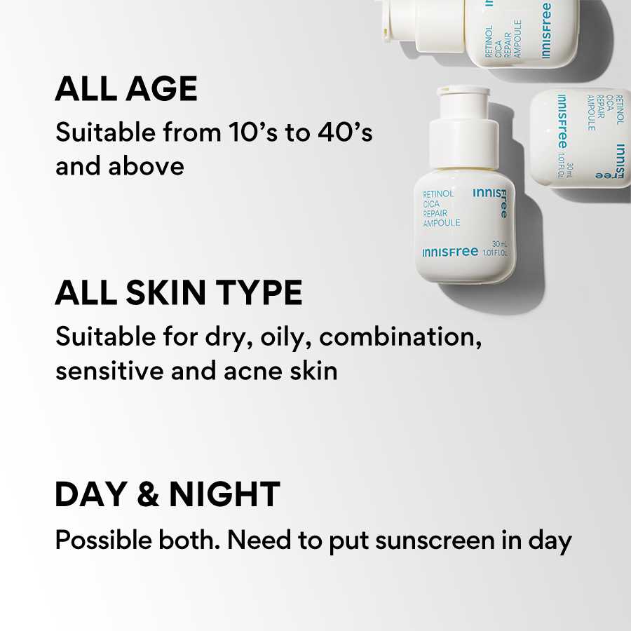 INNISFREE Retinol Cica Repair Ampoule 30ml - Image 3
