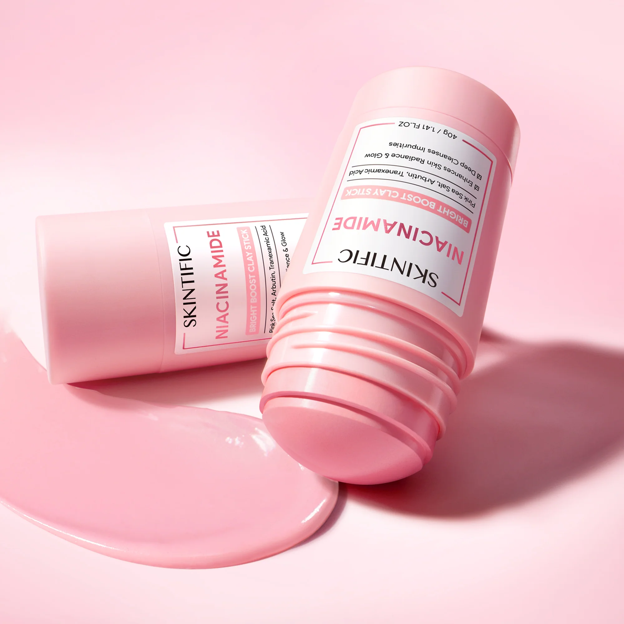 SKINTIFIC Niacinamide Bright Boost Clay Mask 40g - Image 2