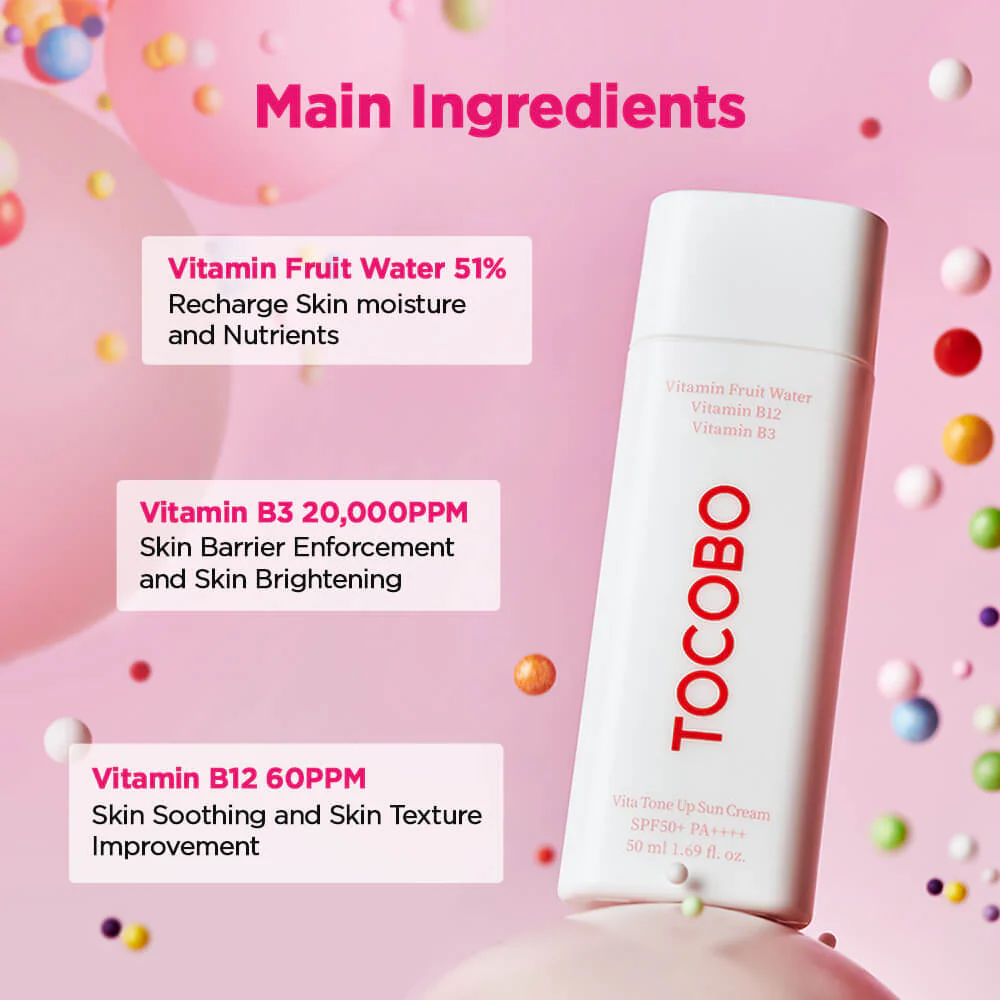 TOCOBO Vita Tone Up Sun Cream Spf 50+ PA++++ 50ml - Image 4