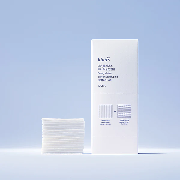DEAR KLAIRS Toner Mate 2 in 1 Cotton Pad (120EA) - Image 3