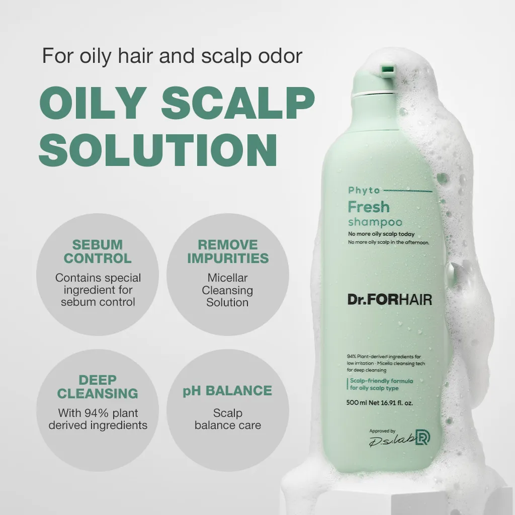 Dr.FOR HAIR Phyto Fresh Shampoo 500ml - Image 3