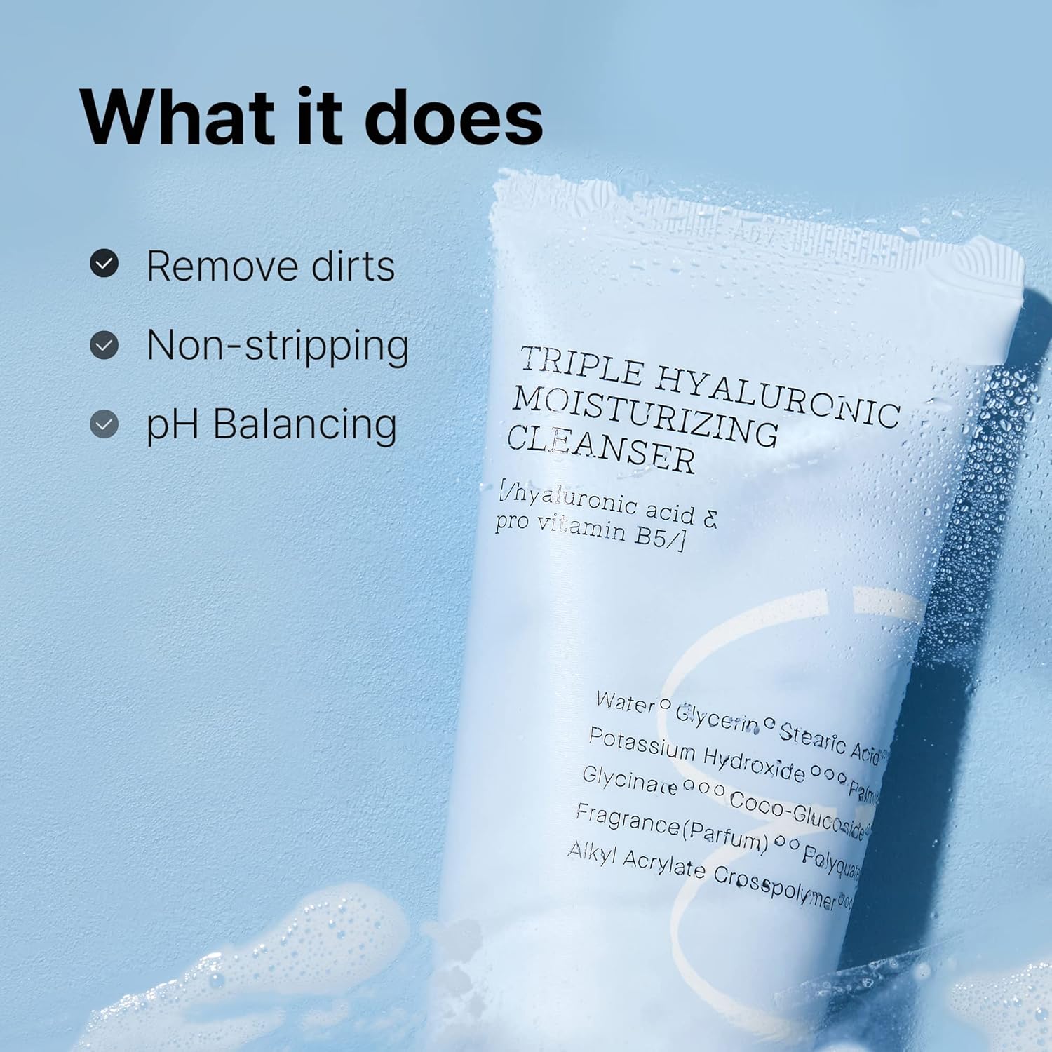 COSRX Hydrium Triple Hyaluronic Moisturizing Cleanser 50ml - Image 4