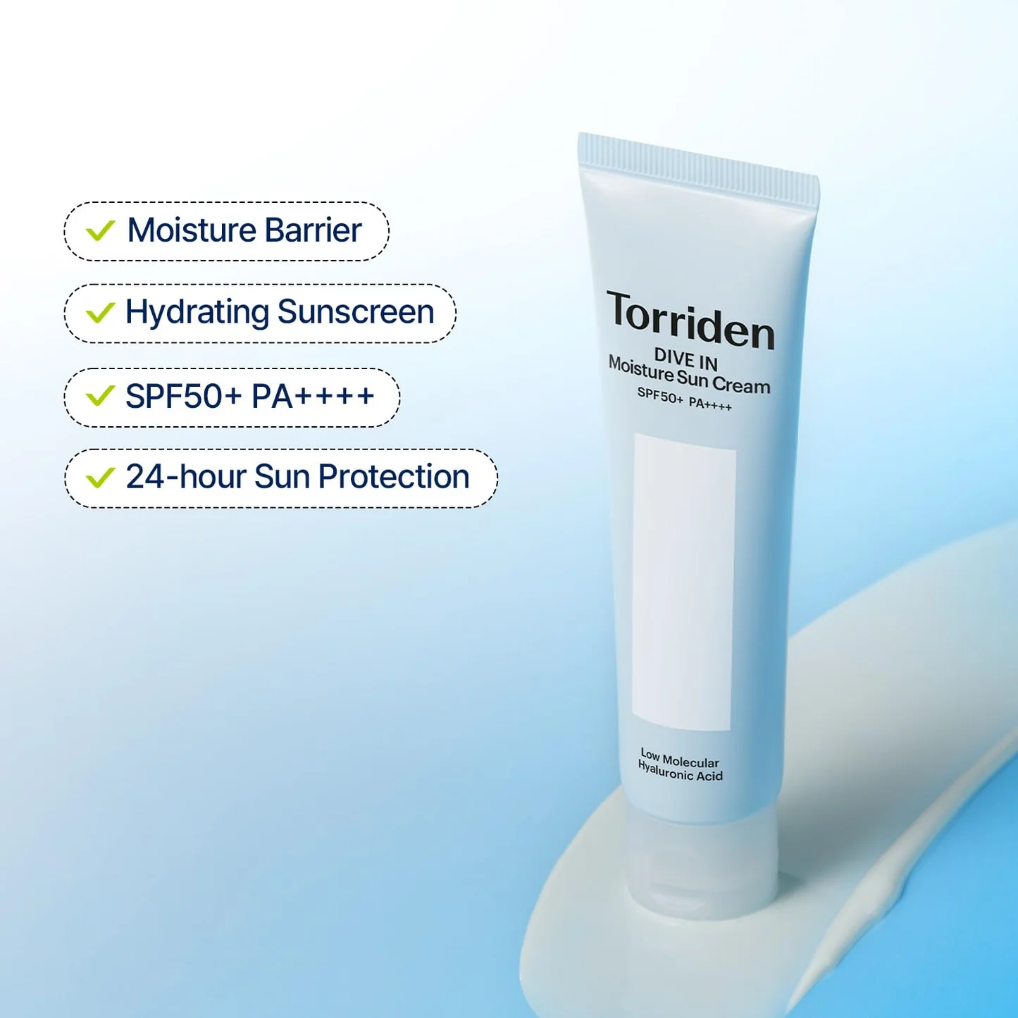 TORRIDEN Dive-In Watery Moisture Sun Cream Spf50+ PA++++ 60ml - Image 2