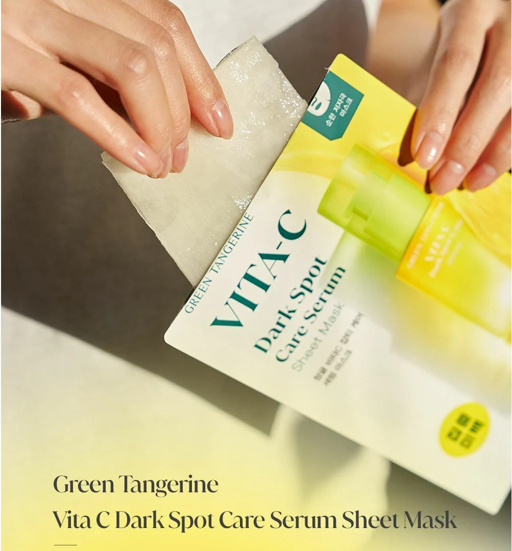 GOODAL Green Tangerine Vita C Dark Spot Care Serum Sheet Mask (1ea) - Image 4