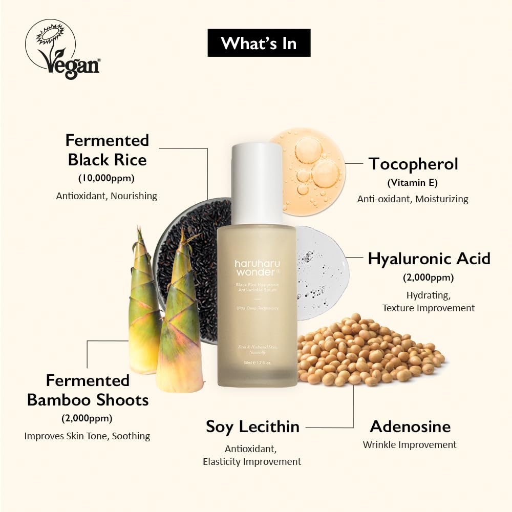 HARUHARU WONDER Black Rice Anti-wrinkle Serum 50ml - Image 2
