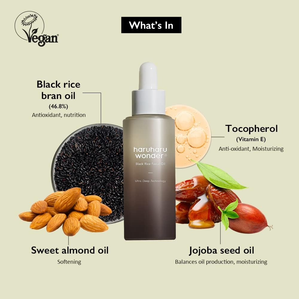 HARUHARU WONDER Black Rice Facial Oil 30ml - Image 2