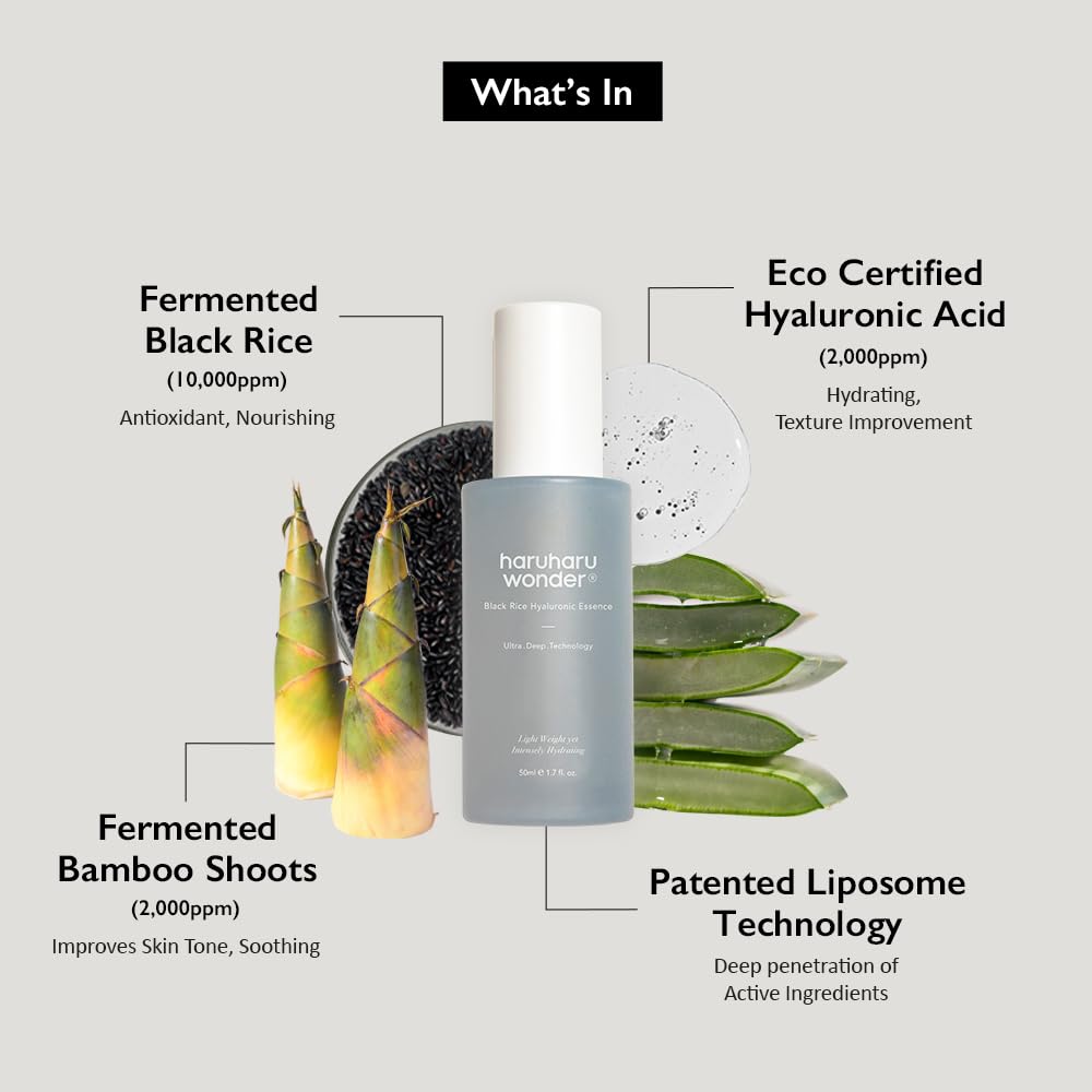 HARUHARU WONDER Black Rice Hyaluronic Essence 50ml - Image 2