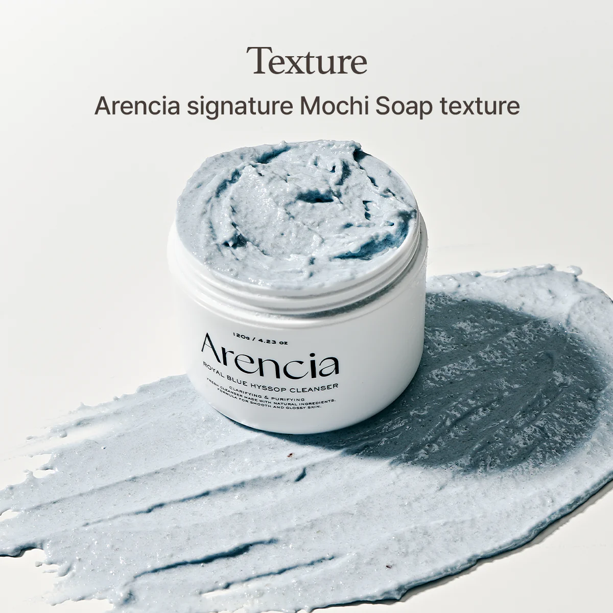 ARENCIA Fresh Blue Hyssop Rice Mochi Cleanser 120g - Image 6