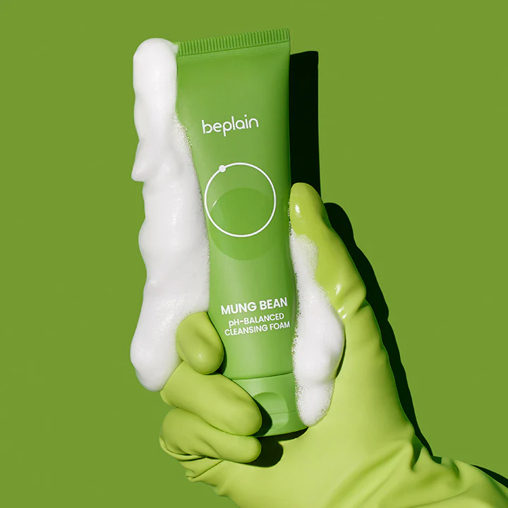BEPLAIN Mung Bean pH-Balanced Facial Cleansing Foam 80ml - Image 4